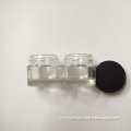 cosmetic 10ml clear cream glass jar for eye cream lid balm with plastic lid